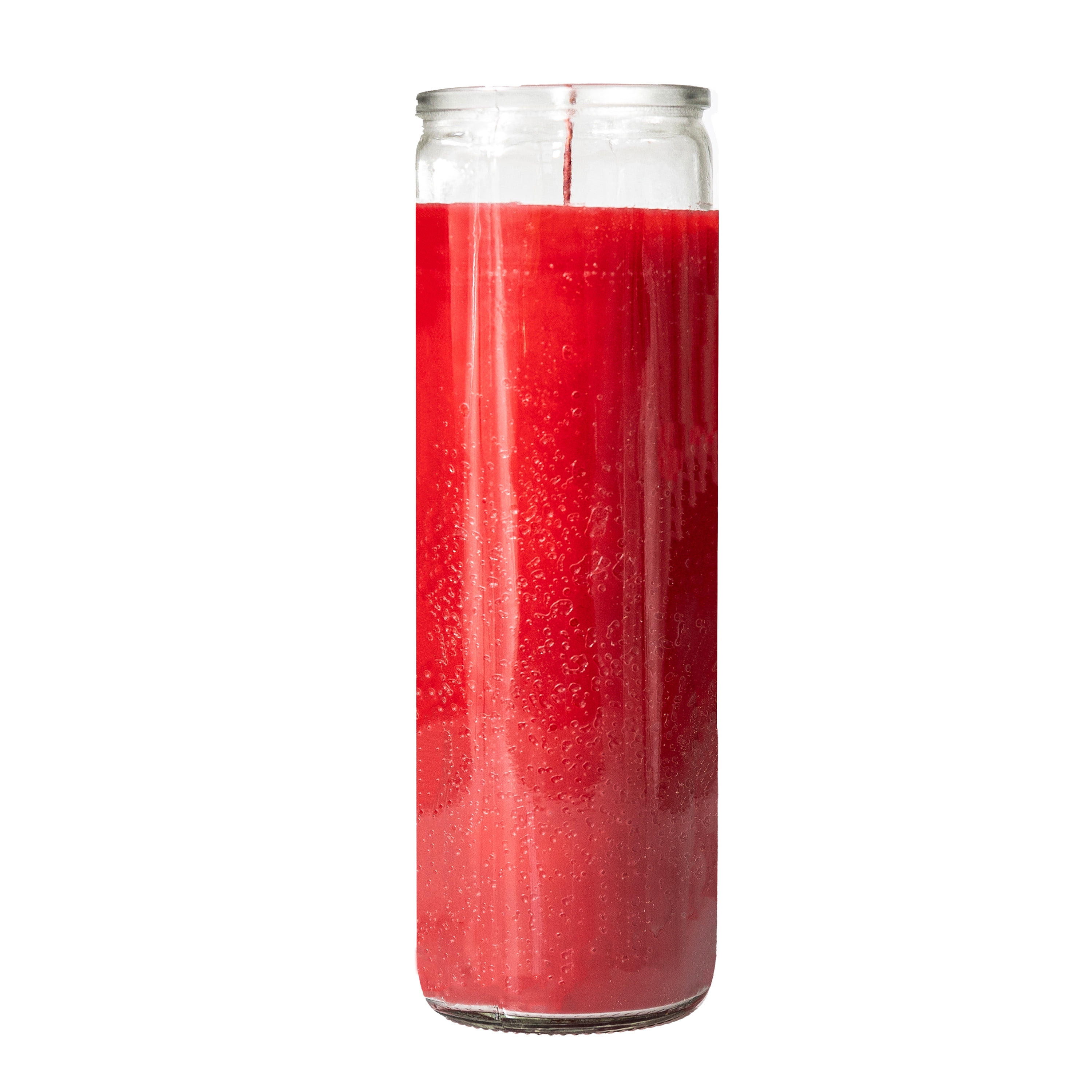 (2 pack) MagicLight Religious Candles 16 oz - Clear Glass Jar, Unscented Red Wax