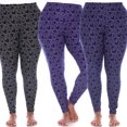 thumbnail image 1 of White Mark Leggings Mignons Extensibles Doux pour Femmes Lot de 3, 1 of 2