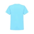 thumbnail image 2 of YUUMIN Boys Girls Short Sleeve Crew Neck T-Shirt Athletic Running Active Performance Tee Top Sky Blue 120, 2 of 6