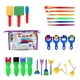 thumbnail image 2 of Paquete de 26 niños Pintura Pinceles Esponjas Juguete Dibujo Rodillo Art Kindergarten Creatividad Coloración Transporte Pintura Juguetes Inevent EL005764-00, 2 of 6