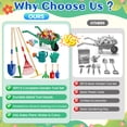 thumbnail image 2 of JoyStone Kids Gardening Tool Set with Wheelbarrow and Watering Can, 16-Piece Set with Wooden-Handle Tools, Ages 3-6, 2 of 10