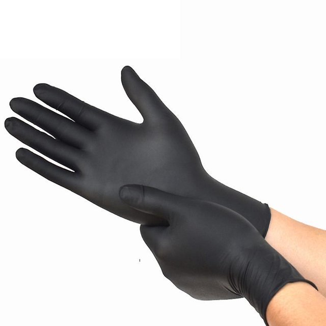 BRILLAR Guantes de Nitrilo Sin Polvo - 100 Unidades, Talla XL, Protección de Alimentos y Químicos