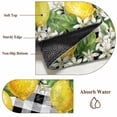thumbnail image 6 of Summer Lemons Round Area Rug 6Ft Washable Circle Rugs for Bathroom Office, Fruits White Flowers Farmhouse Plaid Non-Slip Carpet Floor Mats Indoor Outdoor Carpet Runner Aesthetic Home Decor, 6 of 8