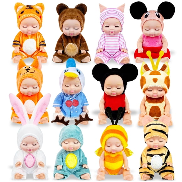 Minimuñecas Muiyaneq de 11 cm con ropa de animales para niñas