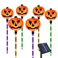 thumbnail image 3 of Outdoor Solar Decor Set of 6, Pumpkin Solar Lights Outdoor, Halloween Decorations Outdoor Solar, Halloween Lawn Decorations, Solar Garden Lights Outdoor Waterproof, 16 X 4.5 X 4.5, 3 of 7
