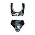 thumbnail image 5 of Daiia Hungry Tyrannosaurus Women's Bikini Set Two Piece Swimsuit High Waisted Bikini Adjustable Straps Bikini Perfect for Beach, Pool, and Summer Vacation-Medium, 5 of 9
