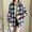 Black, variant on FDGIU Women's Plaid Flannel Shacket Jacket - Cozy Lapel Button-Down Shirt Coat, Fall Winter Fuzzy Trench Oversized Outerwear