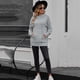 thumbnail image 5 of Sudadera con capucha para mujer, sudadera con capucha de manga larga, jersey de punto, jersey de cuello alto de gran tamaño para mujer, jersey de punto elegante para otoño e invierno (XL), 5 of 6