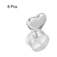thumbnail image 3 of Uxcell 6Pack Silicone Earring Back Heart Soft Earring Stopper for Stud 4.8mm White Gold, 3 of 6