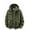Army Green, variant on Ynynloco Mens Winter Jacket Fleece Lined Waterproof Workwear Winter Hooded Jacket with Multiple Pockets Solid Color Casual Warm Heavyweight Outerwear
