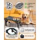 thumbnail image 3 of Jovrun Cuencos elevados para perros comedero para perros con 2 cuencos de acero inoxidable y 1 comedero lento, 5 alturas ajustables, soporte para cuencos elevados para perros medianos y grandes, cuenc, 3 of 7