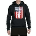 thumbnail image 2 of Wild Bobby, American by Birth Christian by The Grace of GOD Inspirational/Christian Unisex Graphic Hoodie Sweatshirt, Black, 3X-Large, 2 of 6