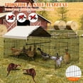 thumbnail image 4 of Large Metal Chicken Coop with Run, Outdoor Poultry Cage for Backyard, Waterproof Cover Chicken House for Hen Duck Rabbit, Portable Extra Large Pen, 4 of 7