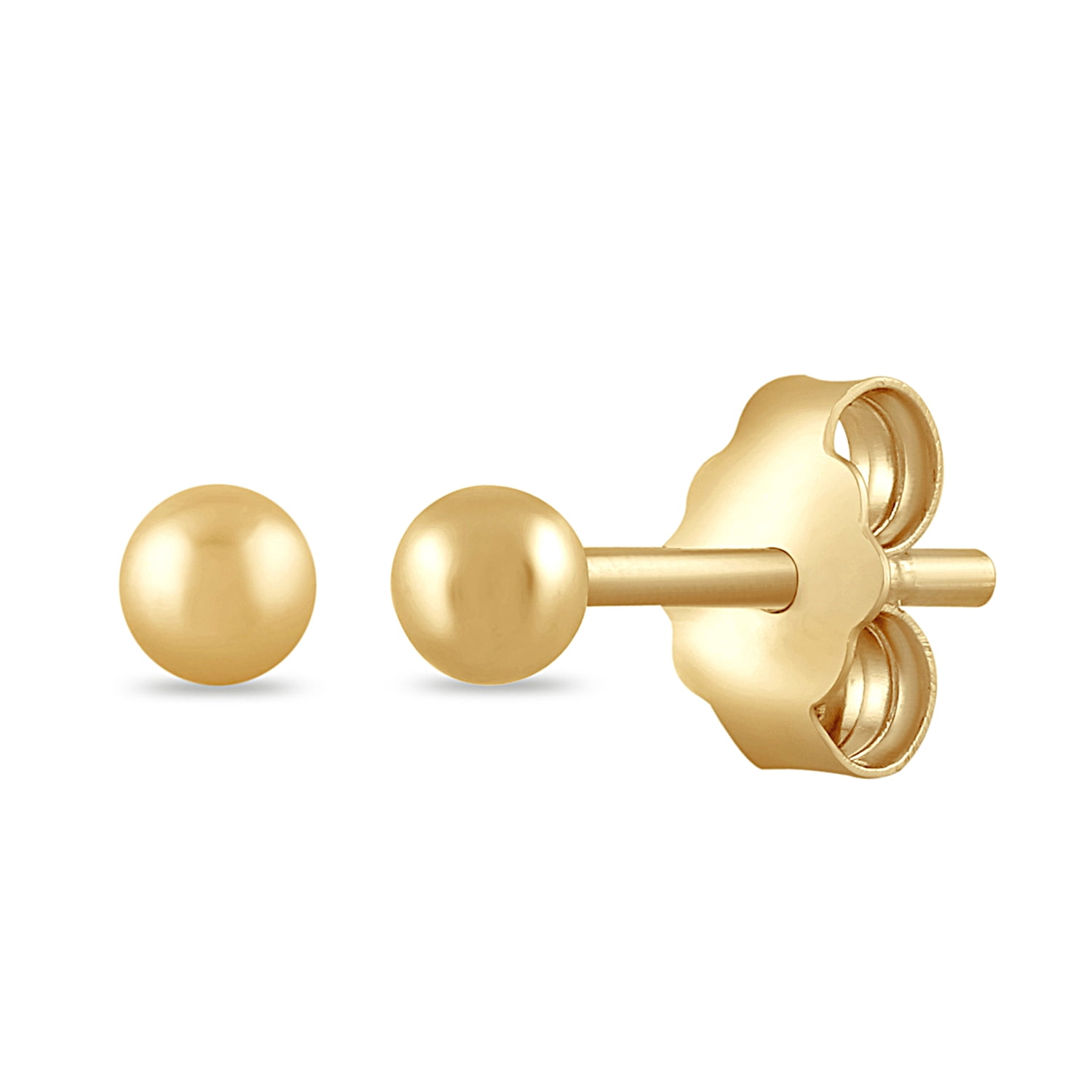 Brilliance Fine Jewelry 3-Pair Stud Earring Set, Lab-Grown Diamonds, Yellow Gold-Plated Silver