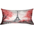 thumbnail image 2 of Red Tower of Paris Plush Pillow Case, Zippered Bed Pillow Pillowcases, Super Soft and Cozy Pillowcase Covers for Sleep Decor Giftsation - King Size 20x40in, 2 of 7