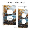 thumbnail image 3 of KLL Rustic Vintage Truck Autumn Pattern Electrical Outlet Covers, 3" x 5" 1 Pack Electric Receptacle Plug Covers for Decorator Receptacle Outlet & Switch-Style S, 3 of 6