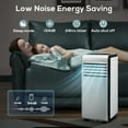 thumbnail image 7 of Havato 5000 BTU(8000 ASHRAE) Portable Air Conditioner, Covers up to 150 Sq. Ft., Integrating Dehumidification, Fan and Refrigeration, 24-Hour Timer, White, 7 of 7