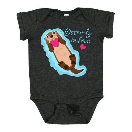 

Inktastic Otter-ly in Love-otter with Heart Gift Baby Boy or Baby Girl Bodysuit