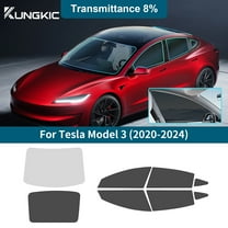 Pre-cut Window Film Tint Kit for Tesla Model 3 2020-2024 Solar Film PVC Complete Vehicle Set UV Reduction, Car Front Gear 80% Other 8%, 8pcs