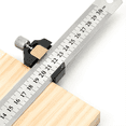 thumbnail image 1 of Steel Ruler Positioning Block Gauge 45degree Angle Line Marking Gauge Scriber Locator DIY Carpentry Scriber Tools, 1 of 6
