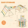 thumbnail image 7 of JIOABL 9-in-1 Wooden Playground Climber with Arch, Ramp, Ladder, Montessori Indoor Jungle Gym, Foldable Baby Play Structure,Rainbow, 7 of 7