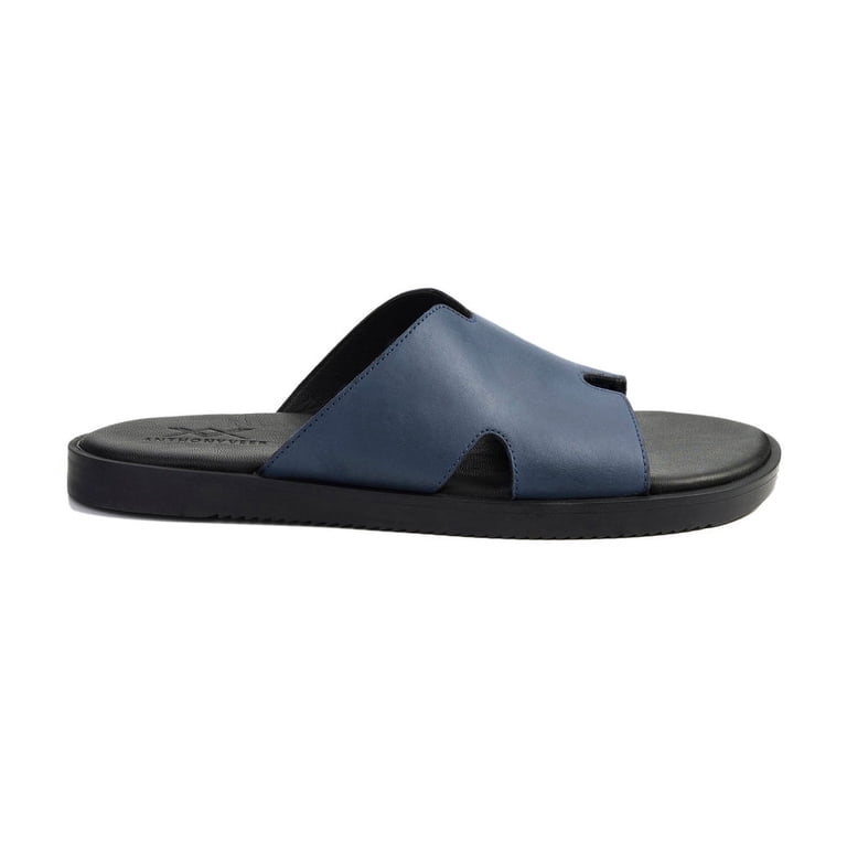 Anthony Veer Mens Marrkesh Leather Comfort Slide - Walmart.com display picture 1