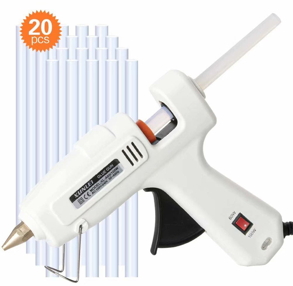Hot Glue Gun, 40 Watt Industrial Glue Gun with 20PCS Transparent Glue