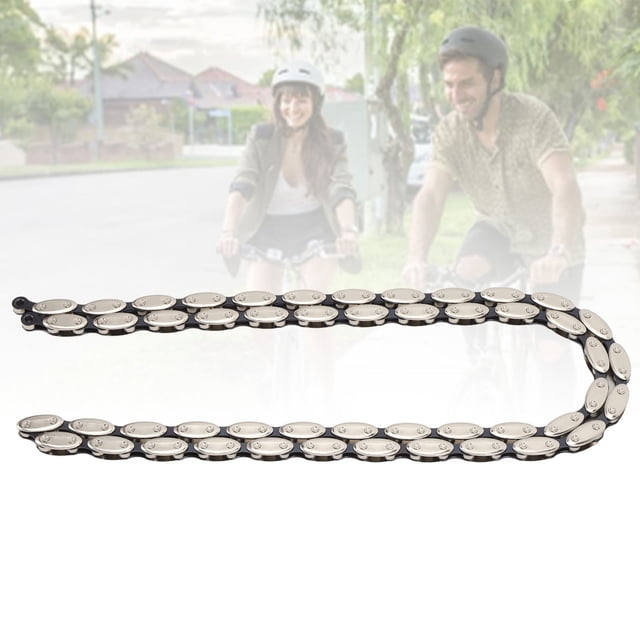 Single Speed Bike Chain, 100 Links Quiet Bike Chain with Buckle for Fixed Gear
