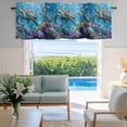 thumbnail image 2 of Window Valance for Kitchen,Underwater Sea Turtle Coral Fish Rod Pocket Curtain Valances Short Curtains Drapes Panel,Summer Ocean Water Window Treatment Topper for Living Room Bathroom Bedroom Home, 2 of 9