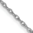 thumbnail image 1 of 14k White Gold 24 Inch 1.3mm Heavy Baby Rope Chain Necklace Pendant Charm, 1 of 9