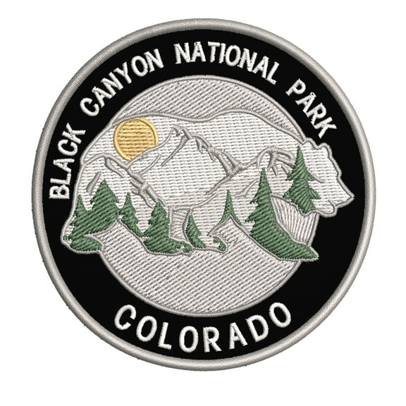 Wander Often! Black Canyon National Park, Colorado 3.5 Inch Iron Or Sew On Embroidered Fabric Badge Patch Seek Adventure, National Park Iconic Series