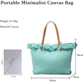 thumbnail image 3 of LHSHID Tote Bag for Women Cute Canvas Shoulder Bag Summer Vibe Beach Bag Casual Handbag Bohemian Hobo Bag with Tassels, 3 of 6