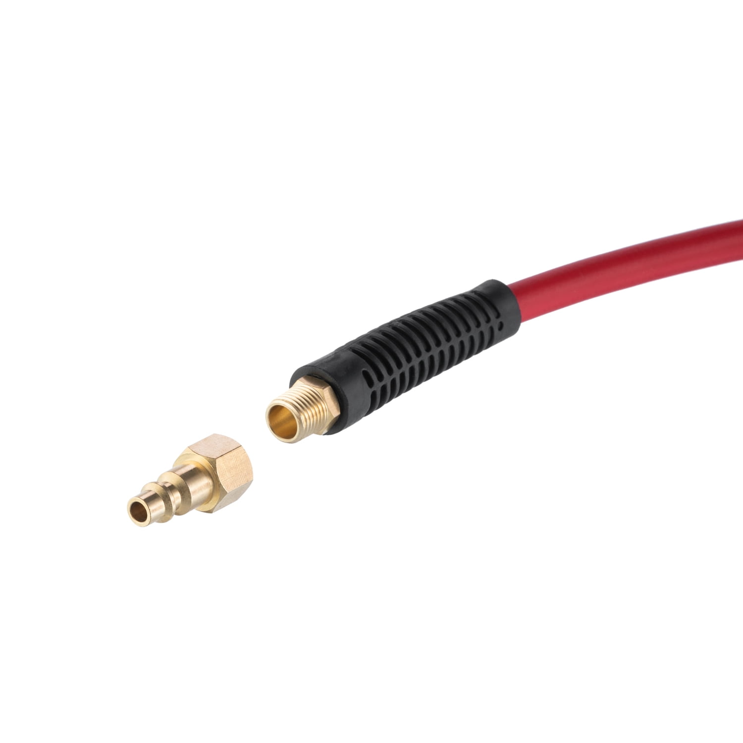 INTERTOOL Hybrid Air Hose 3/8-Inch LITE (5/16”) x 50 Ft, Heavy Duty Reinforced Lining, Lightweight Flexibility, All-Weather Kink Resistance, 1/4" MNPT, Brass Fittings, Plug, Quick Coupler PT08-1772