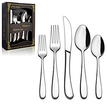 40 Piece Heavy Duty Silverware Set Stainless Steel Flatware 40 Piece Heavy Duty Silverware Set