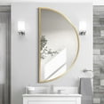 thumbnail image 2 of Gold Half Circle Mirror- Half Moon Mirror Metal Frame DIY for Bathroom, Bedroom, Living Room, Cloakroom, Entryway Home Decor x1, 2 of 18