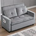 ZAFLY Pull Out Sofa Bed, Convertible Loveseat with Side Pockets, 2