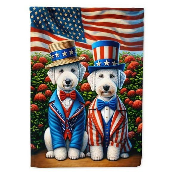 Carolines Treasures DAC4185CHF 40 x 28 in. Unisex All American Bedlington Terrier Polyester House Flag