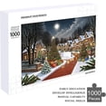 thumbnail image 4 of 1000 Pieces Christmas Puzzle for Adults Teens, Jigsaw Puzzle Illustration of Snowman in Holiday,20"x30" Large Puzzle Winter Decoration for Family Party - Each Piece is Unique, 4 of 8