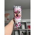thumbnail image 4 of YARNIX Cow Print 40oz Tumbler - Funny Quencher for All Occasions, White - Clear lid, 4 of 9