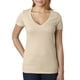 thumbnail image 1 of Camiseta CVC con escote en V profundo para mujer CREMA L Ropa de siguiente nivel 6640, 1 of 1