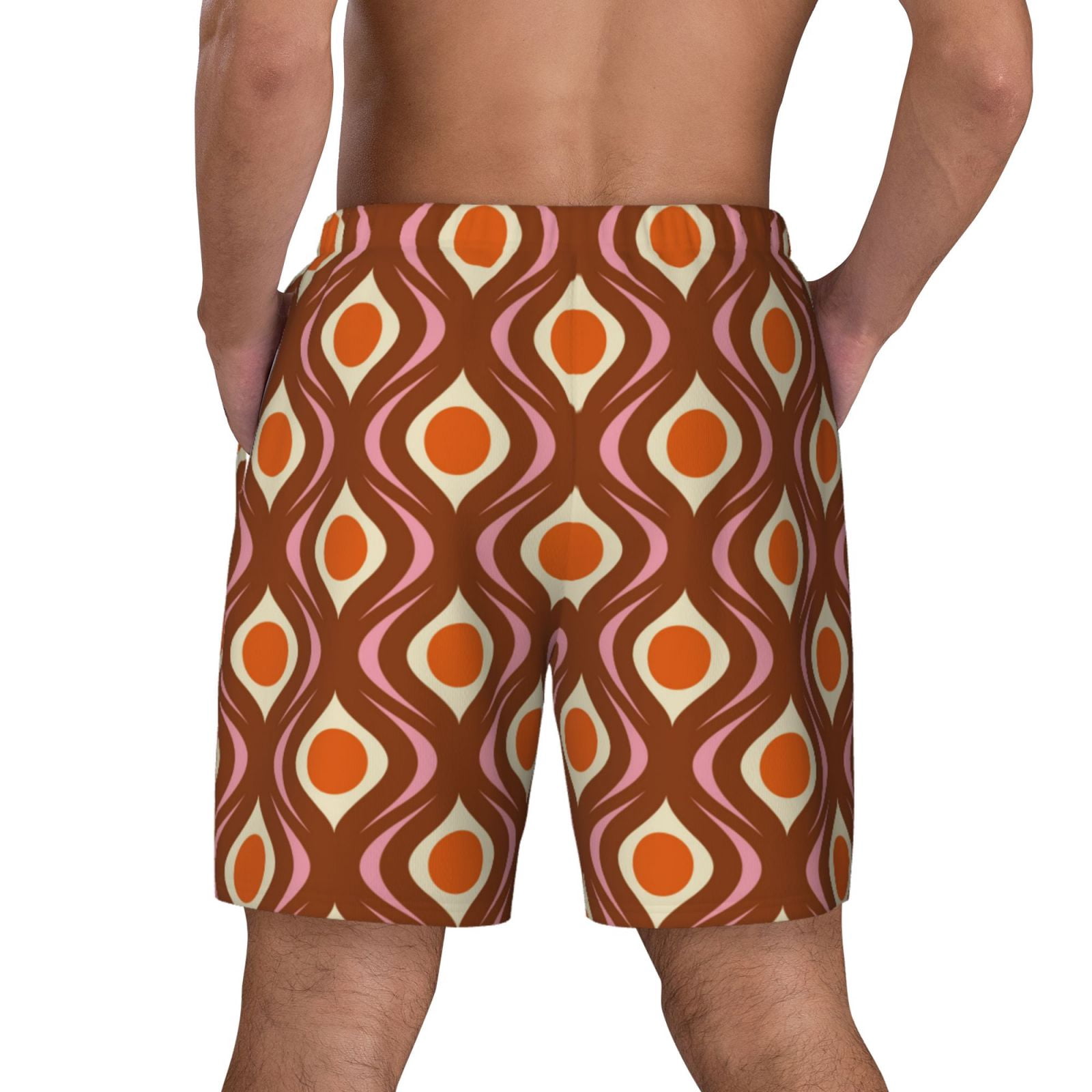 Xecao 70's Retro for Men's Swimming Trunks Swim Trunks Quick Dry Swim Shorts with Mesh Lining Funny Swimwear Bathing Suits