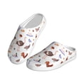 thumbnail image 2 of Daiia Farm Birds Goose Print Women’s Fuzzy Slippers Memory Foam Lightweight House Shoes Cozy Loafer Flannel House Shoes-35/36, 2 of 7