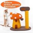 thumbnail image 3 of BRKURLEG Cat Scratching Post , Sisal Cat Claw Scratcher with Toy Ball, Mushroom Climbing Frame for Indoor Small Cats Kittens, 3 of 7
