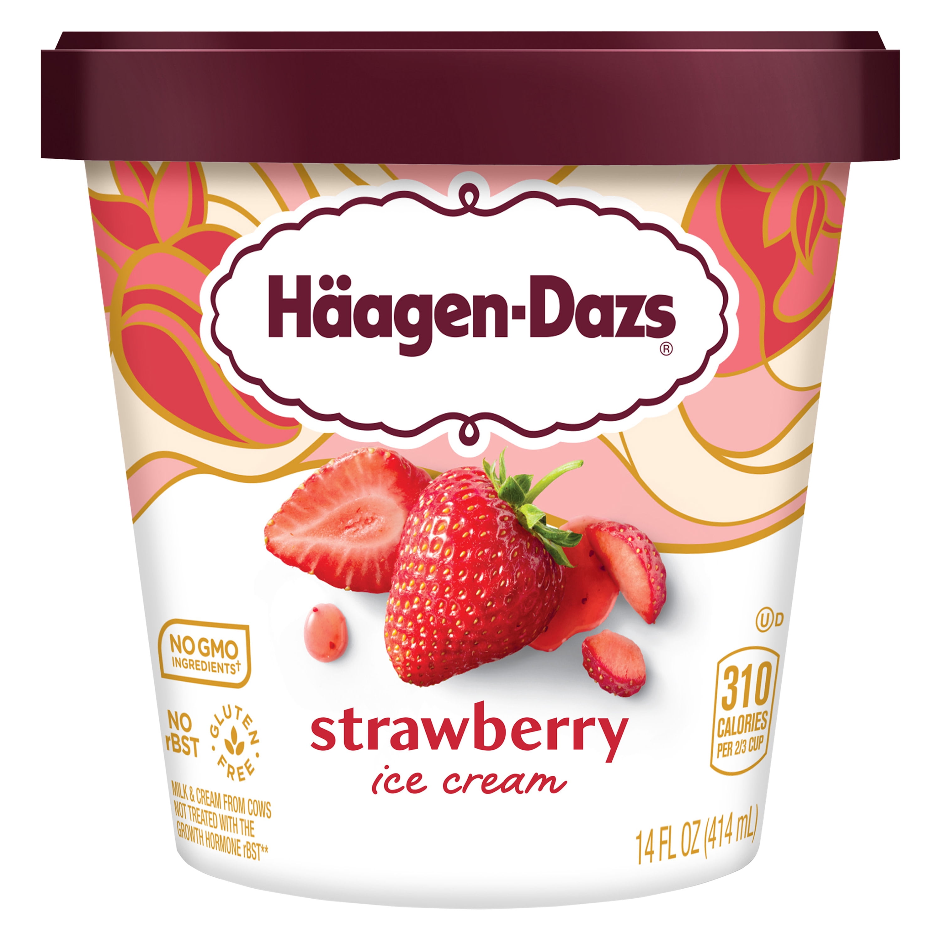 Haagen Dazs Strawberry Ice Cream, 14oz