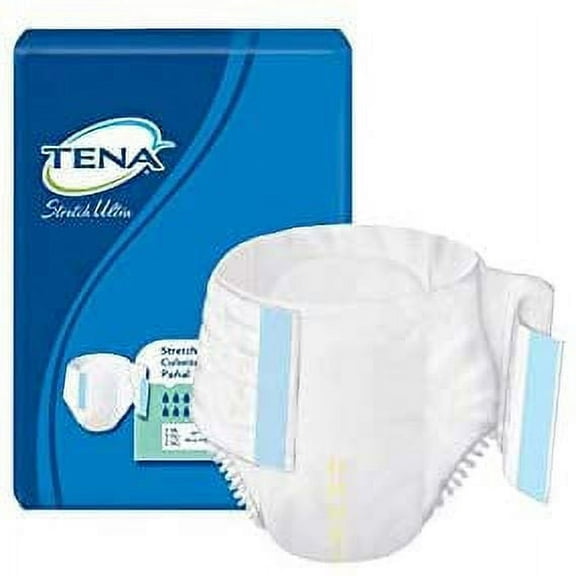 4 Pack - TENA Stretch Ultra Brief, 2X-LARGE, Tab Closure, Disposable Heavy Absorbency, 61390 32 ea