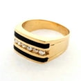 thumbnail image 3 of 14K Gold 12Mm Black Onyx Accented With 6 Cubic Zirconia Ring, 3 of 3