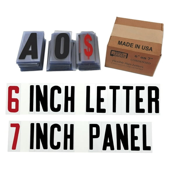 Lettres de Signalisation Extérieures Changeables 6 Lettres Flexibles Portables 279 Unités Police Helvetica Panneau 7