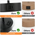 thumbnail image 3 of Table Lamps for Bedroom, 3 Way Dimmable Touch Control Bedside Lamp with USB C+A Fast Charging Ports, Nightstand Lamp for Office, Living Room, Reading(E26 Light Bulb Included), Grey, 3 of 9