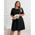 thumbnail image 2 of Vestido de invitada de boda Hanna Nikole, talla grande, con lentejuelas, negro, 2 of 7