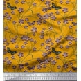 thumbnail image 1 of Soimoi Rayon Crepe Fabric Insect,Leaves & Flower Floral Decor Fabric Printed Yard 46 Inch Wide, 1 of 2